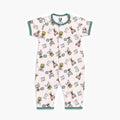 Kriyaan Animal Print Cotton Sleepsuit - Mint