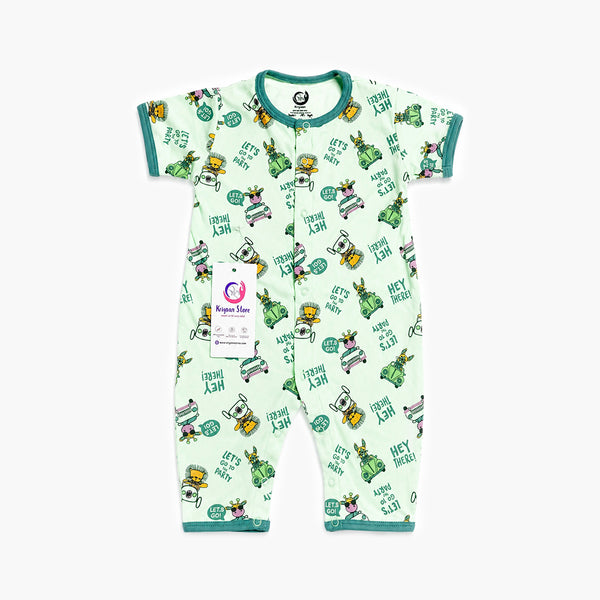 Kriyaan Girls Pink Frill Collar Romper